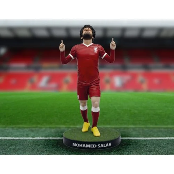 SoccerStarz Footballs Finest - Liverpool (Mohamed Salah) Sammelfigur, 60 cm, detailgetreu in rotem Trikot mit gelben Fußballschuhen, limitierte Edition – Bild 2