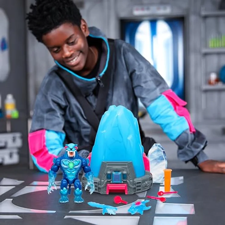 Moose Toys MR BEAST LAB S2 Cryo Lab, Sammelfigur Set mit Panther und Tiger, 18 cm groß, über 30 Soundeffekte, 2 Waffen, inkl. Demobatterien – Bild 5