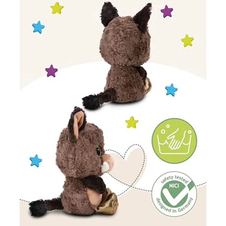 NICI Kuscheltier GLUBSCHIS Wildschwein Truffle Fluffle 25cm weiß - Weiches Plüsch-Stofftier mit niedlichem Gesicht, für Kinder & Erwachsene, tolle Geschenkidee – Bild 3