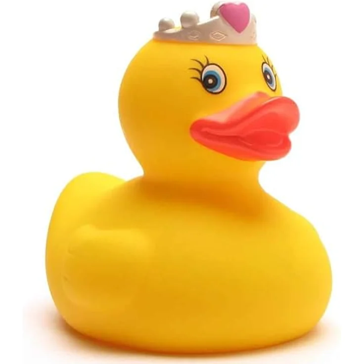 Duckshop Badeente - personalisierbar (Prinzessin Ente) mit max. 10 Zeichen Wunschtext, 8 cm, aus Vinyl – Bild 3