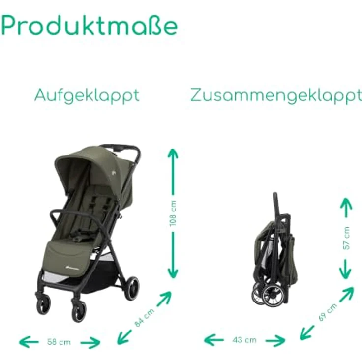 Bebeconfort Azur Kinder-Buggy, kompakt, leicht, automatisch klappbar, für 0–3 Jahre (15 kg) – Bild 3