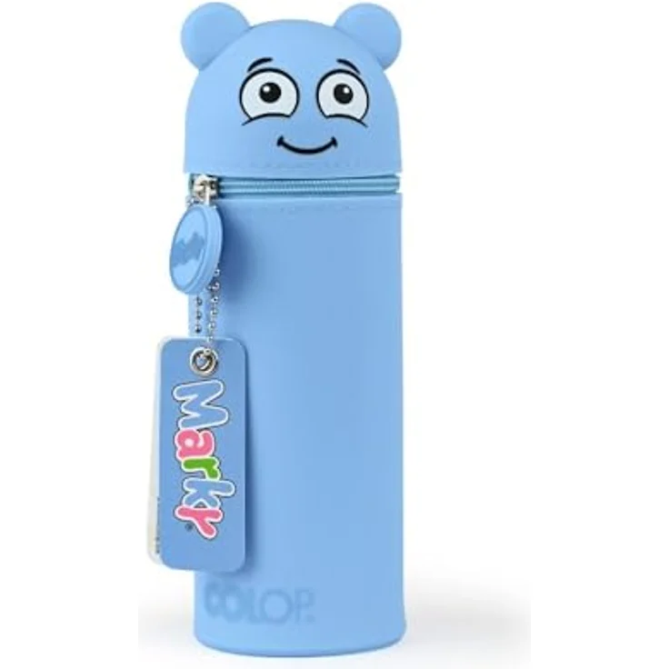 COLOP Federtasche Marky, 6.2 x 21.7 cm, trendiges Emoji-Design aus strapazierfähigem Silikon mit sicherem Reißverschluss – Bild 2
