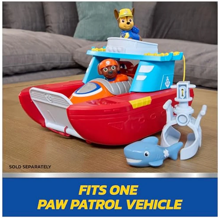 Paw Patrol PAW Sea Patroller, 23 cm Rettungsboot mit Chase Figur und Rettungs-Claw – Bild 6
