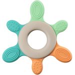 NIP Play Green Baby Beißring, mit Kühlung, mehrfarbiges Spielzeug und Zahnungshilfe, verschiedene Härtegrade, BPA-frei, nachhaltig, ab 3 Monaten