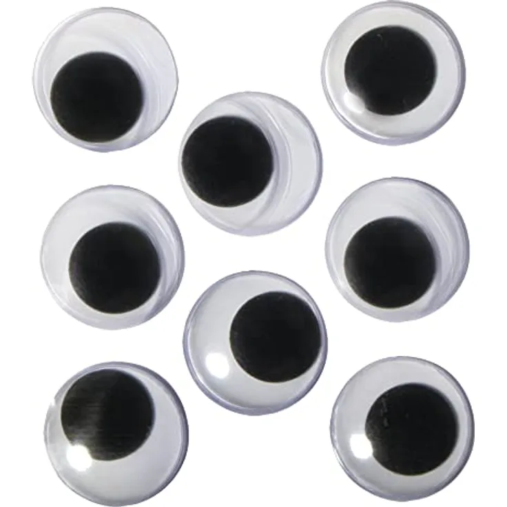 Rayher Plastik-Wackelaugen, selbstklebend, ø 20mm, SB-Btl 8 Stück, 69017000