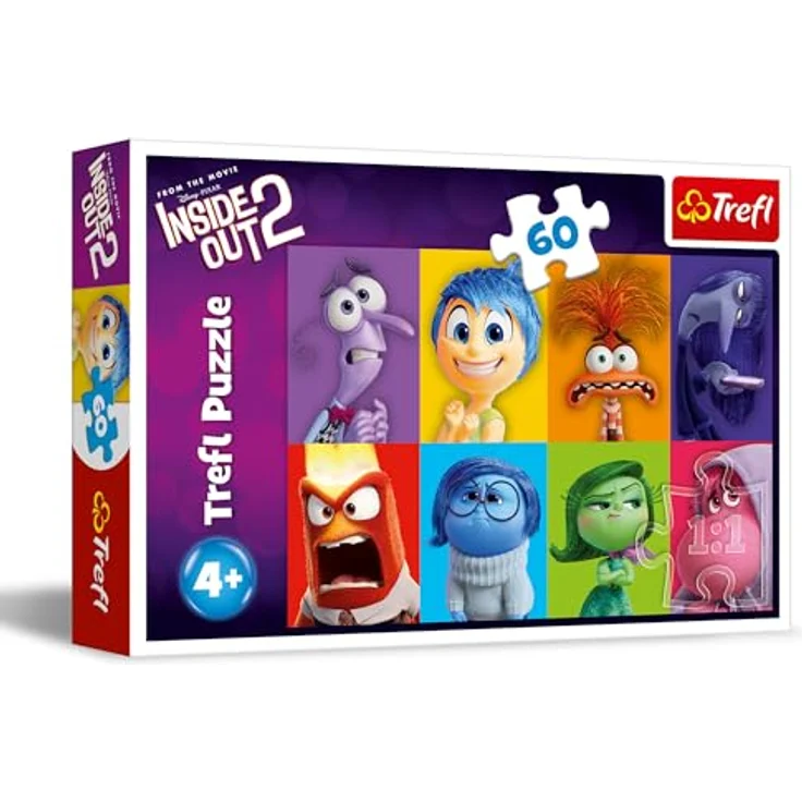 Trefl Inside Out 2, Puzzle mit 60 Teilen zur Emotionserkennung, bunt, für Kinder ab 4 Jahren – Bild 1