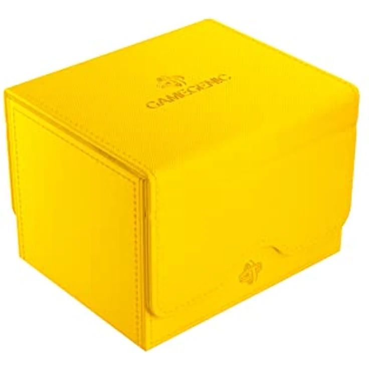 Gamegenic Sidekick 100+ XL, Sammelkartenbox in Gelb für 100 doppelt gesleevte Karten und Commander-Decks, mit abnehmbarer Abdeckung und starken Magneten – Bild 1