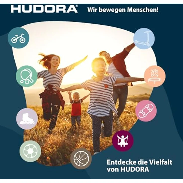 HUDORA BigWheel® 205 Advanced, Aluminium-Scooter für bis zu 100kg, höhenverstellbar und zusammenklappbar, schwarz-weiß – Bild 7
