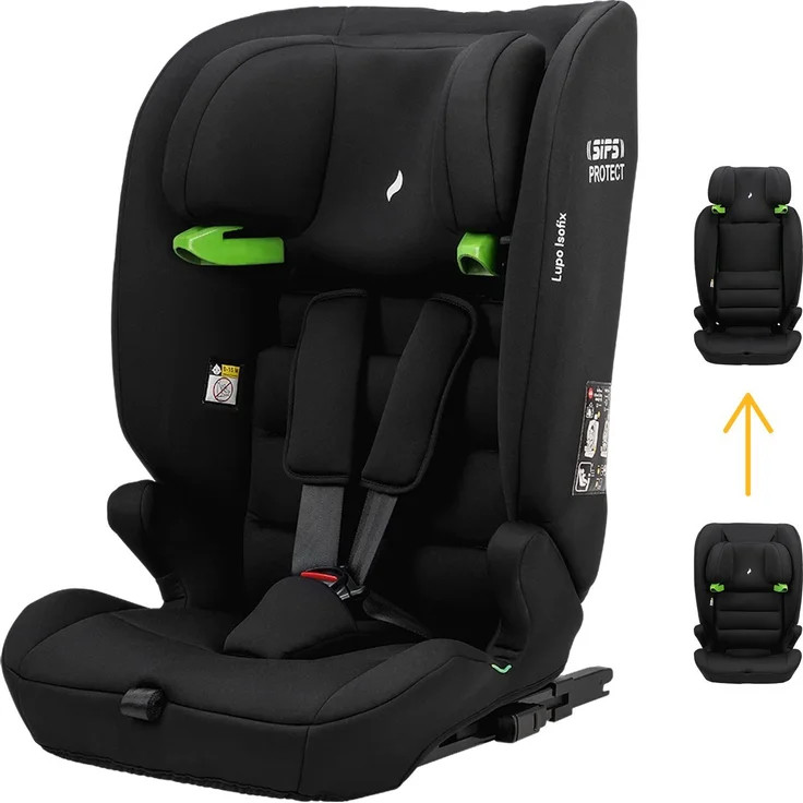 Osann Autokindersitz Lupo Isofix i-Size, erhöhter Seitenaufprallschutz, 14-fach höhenverstellbare Kopfstütze, für Kinder 76-150 cm, blau – Bild 1