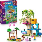 LEGO Friends 42666 Katzengeburtstagsparty & Baumhaus Bausatz, Spielset mit 2 Minifiguren und 5 Katzen, Mehrfarbig, 321 Teile