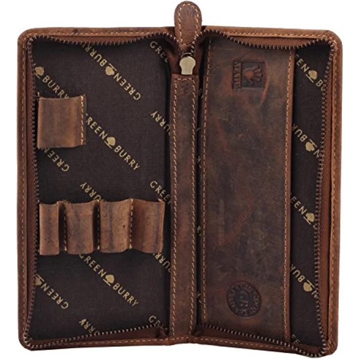 Greenburry Vintage Leder Stifteetui Federmäppchen Stiftebox 1648-25 – Bild 3