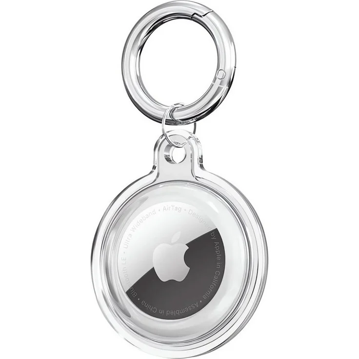 TECH PROTECT Schlüsselanhänger, 8-teiliges Set mit 4 transparenten Silikonhüllen und Karabinern für Apple AirTags