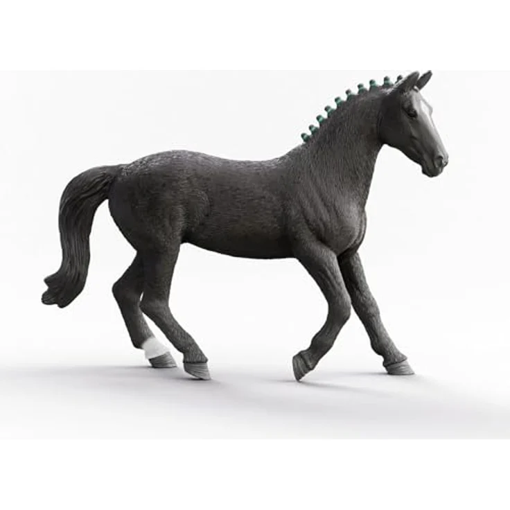Schleich Lisa & Storm, Reiterin und Pferd im Horse Club, vollbewegliche Figur mit abnehmbaren Sattel und Zaumzeug, Hannoveraner-Wallach in schwarz, 15,5 x 18 x 8,2 cm – Bild 3