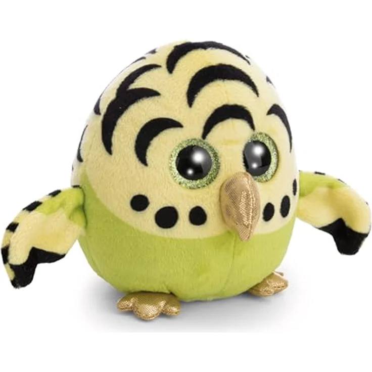 NICI Kuscheltier GLUBSCHIS Baby Wellensittich Bobbolito 13cm - grünes Plüschtier mit großen Glitzeraugen, perfekter Begleiter zum Kuscheln und Spielen, ideales Geschenk für Kinder und Erwachsene | 63052 – Bild 1