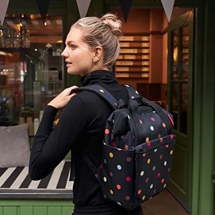 reisenthel allrounder R Rucksack Tasche 25 x 40 x 17 cm / 12 l/Polyester dots – Bild 2