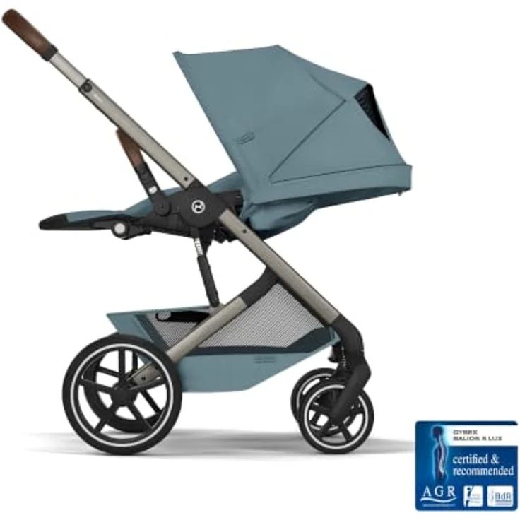 CYBEX Gold Kinderwagen BALIOS S LUX mit faltbarer Babywanne und ergonomischer Sitzeinheit, Stormy Blue – Bild 2