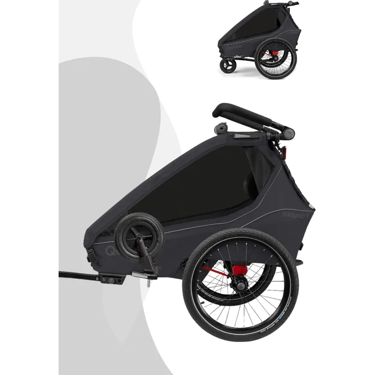 Qeridoo Kidgoo 1 - Kinderfahrradanhänger für 1 Kind, Modell 2026, Wildberry Violet, Sicherheit und Komfort in Top-Design