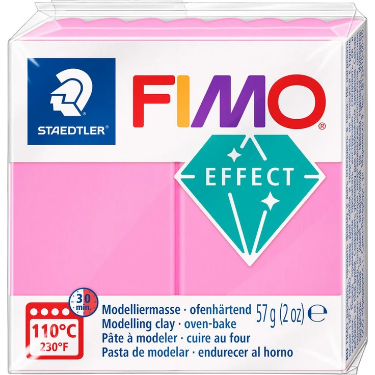 FIMO Modelliermasse Effect Neon, 57 g, strahlende Neonfarben für kreatives Basteln
