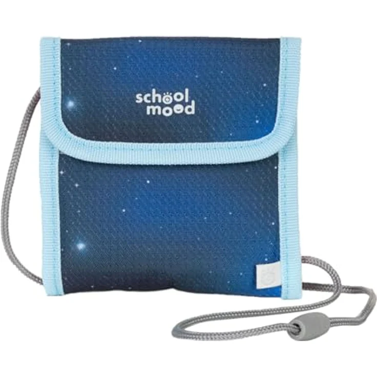 SCHOOL-MOOD® Brustbeutel, Kinder-Brustbeutel mit Klarsichtfach, Reißverschlussfach und Umhängeband, sicher verschließbar – Bild 1