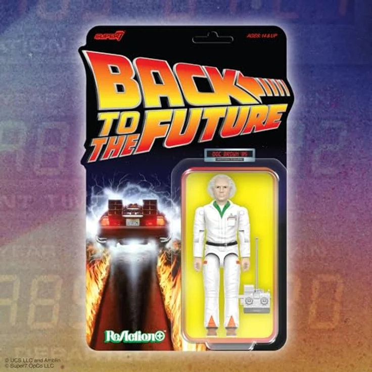 Super7 Zurück in die Zukunft ReAction+ Actionfigur Wave 01 Doc Brown '85, detailgetreue Nachbildung, 3 cm hoch, hochwertiger Kunststoff – Bild 6