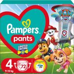 Pampers Pants Paw Patrol, Einweg-Windelhöschen Größe 4 für 9-15 kg, 72 Stück