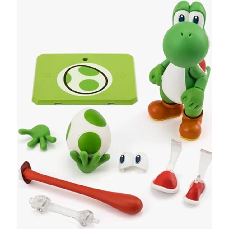 Bandai Tamashii Nations Super Mario S.H. Figuarts Actionfigur Yoshi, 11 cm, hochbeweglich in Fensterbox – Bild 7