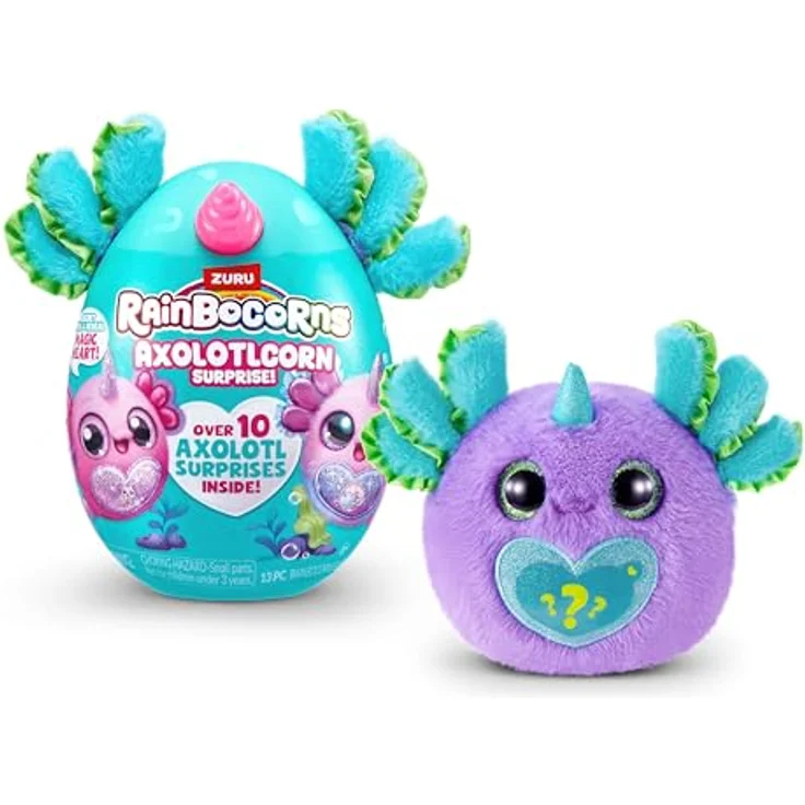 ZURU Rainbocorns Axolotlcorn Surprise (LULU), Plüschspielzeug zum Sammeln mit 10 Überraschungen, lila Axolotl für Mädchen ab 3 Jahren – Bild 3