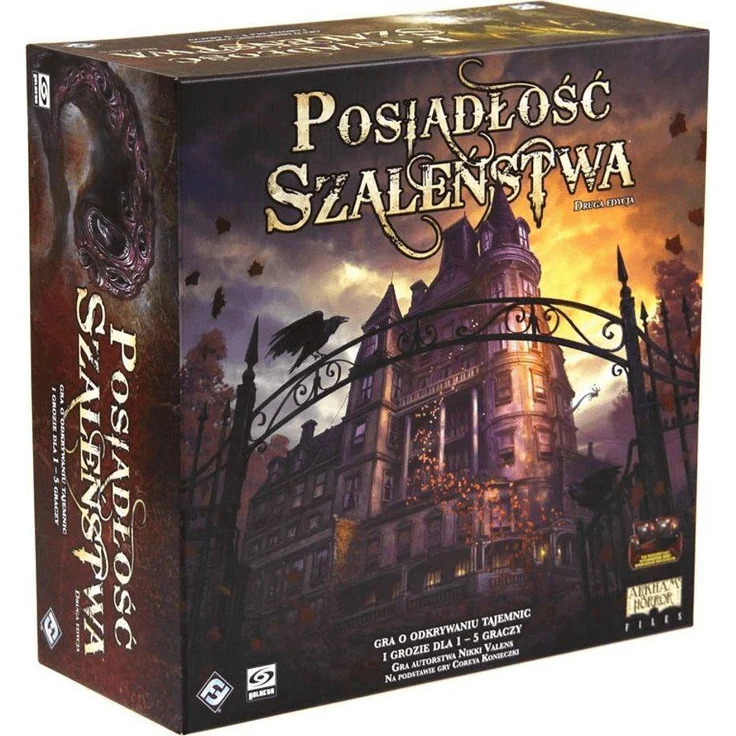 Galakta Posiadłość Szaleństwa (druga edycja), Brettspiel für 1-5 Spieler, strategisches Abenteuer, polische Version