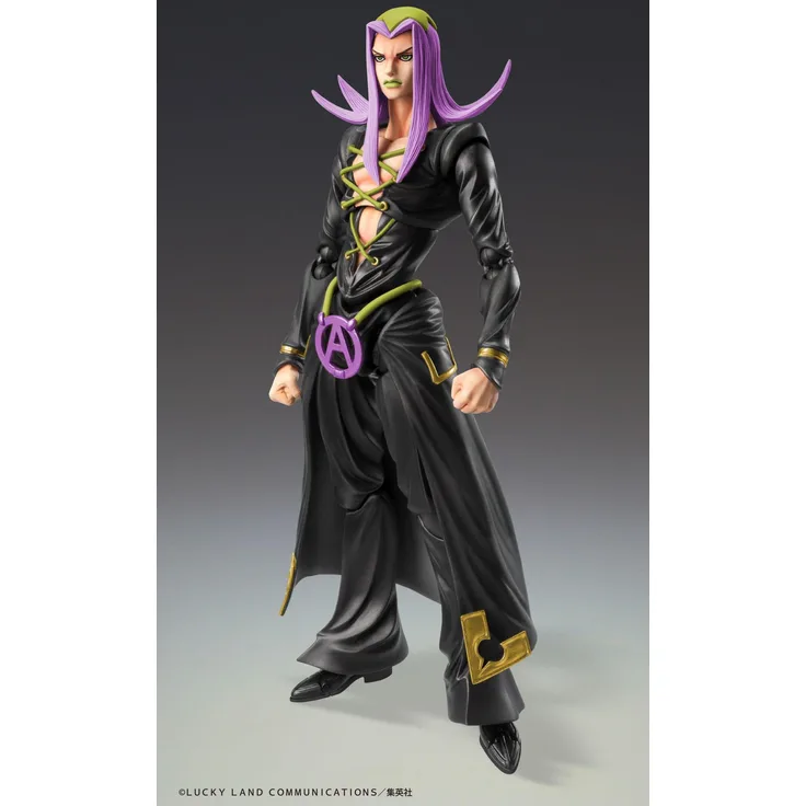 Medicos Entertainment JoJo's Bizarre Adventure Part 5 Super Action Figur Chozokado Leone Abbacchio, Black Ver., 16 cm mit austauschbaren Teilen
