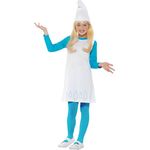 Funidelia Schlumpfine Kostüm für Mädchen The Smurfs, 100% offizielle Lizenz, Größe 5-6 Jahre, Blau