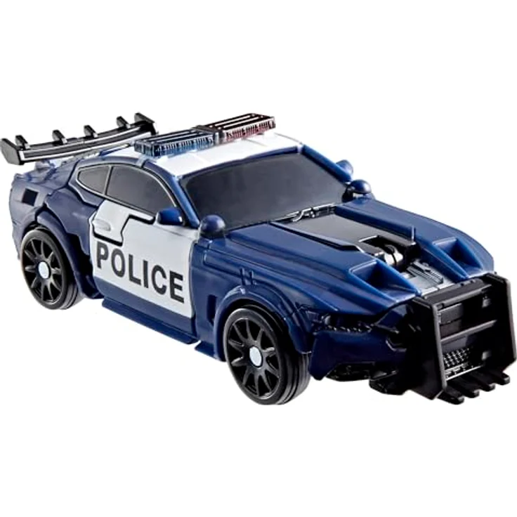 Hasbro Transformers: The Last Knight Studio Series Deluxe Class Actionfigur Barricade, 11 cm, Ford Mustang Polizeiwagen-Modus, 23 Verwandlungsschritte, mit Blaster-Accessoires – Bild 2