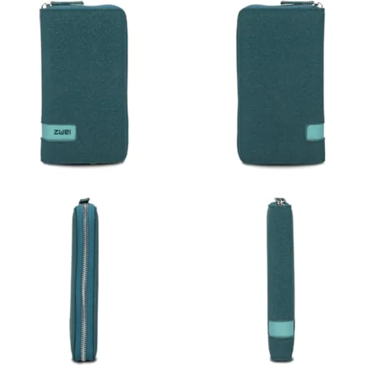 Zwei Mademoiselle Geldbörse 20 cm, Kinderportemonnaie in petrol, 100% Polyurethan – Bild 6