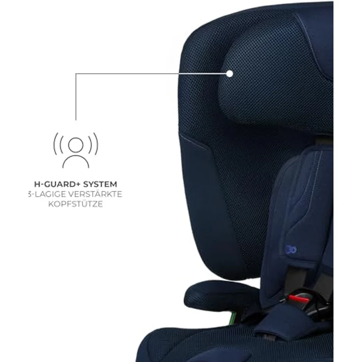 Kinderkraft Fix2Go Autokindersitz, 9-36 kg, mit Schlaffunktion und SAFERIDE Sensor, Navy – Bild 7