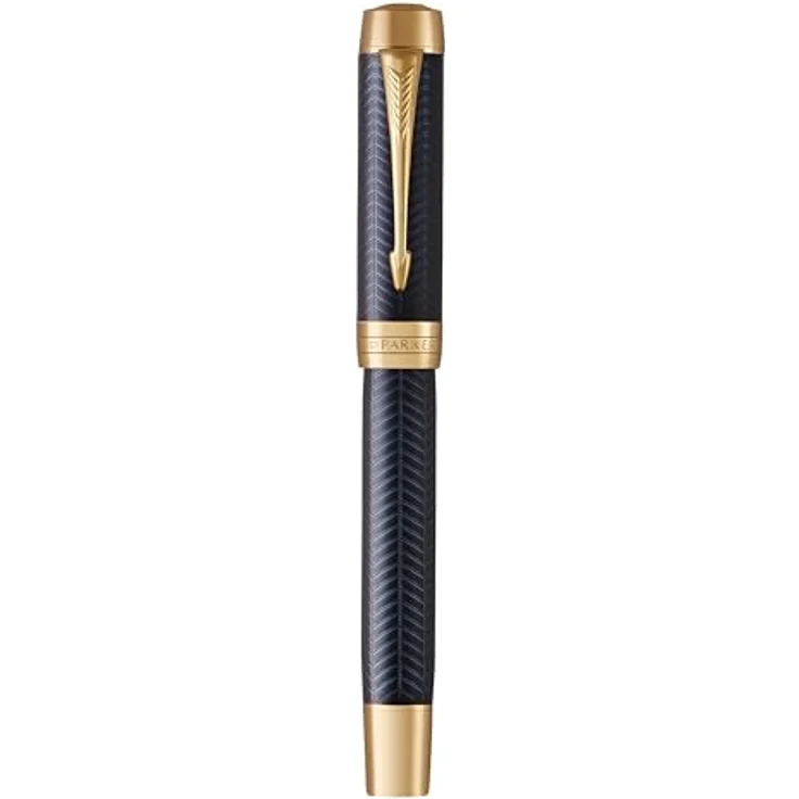 Parker Pen Duofold Prestige, luxuriöser Schreibstift mit 18-Karat Goldfeder, Schwarz – Bild 4