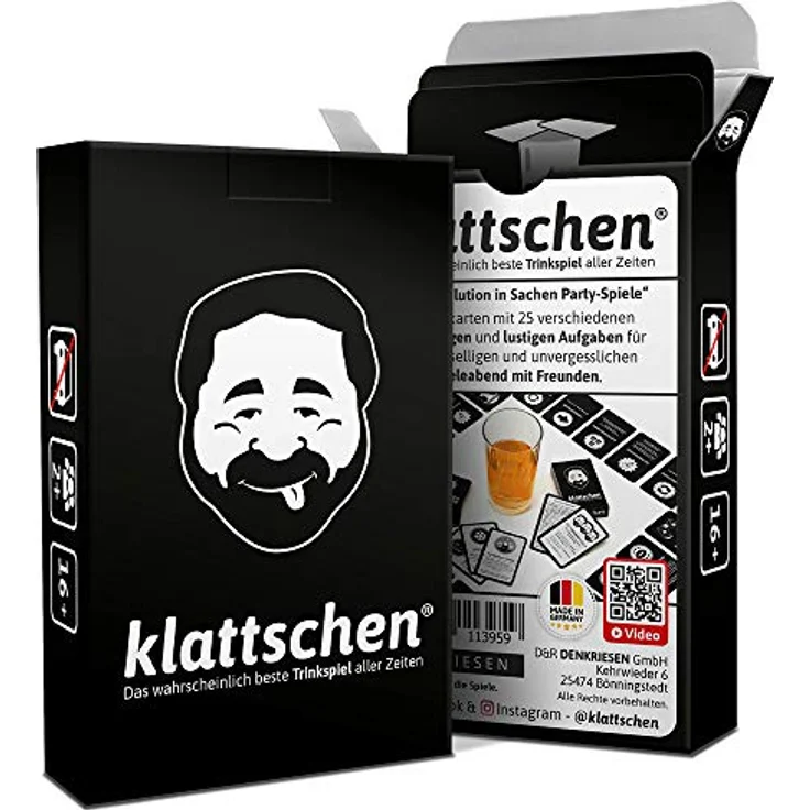 DENKRIESEN klattschen® Mädelsabend, Kult-Trinkspiel mit 60 Spielkarten und 25 abwechslungsreichen Aufgaben, ideal für Junggesellenabschiede und Spieleabende – Bild 2