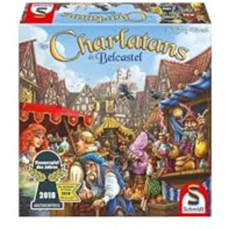 Schmidt Spiele Die Scharlatane von Belcastel, spannendes Strategiespiel für 2-4 Spieler, empfohlen ab 10 Jahren, Spielzeit ca. 45 Minuten