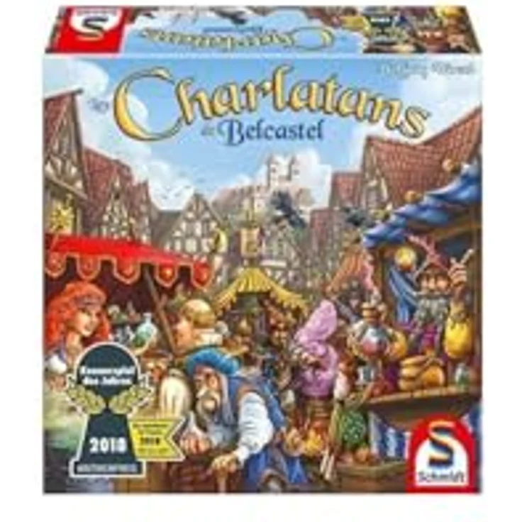 Schmidt Spiele Die Scharlatane von Belcastel, spannendes Strategiespiel für 2-4 Spieler, empfohlen ab 10 Jahren, Spielzeit ca. 45 Minuten – Bild 1