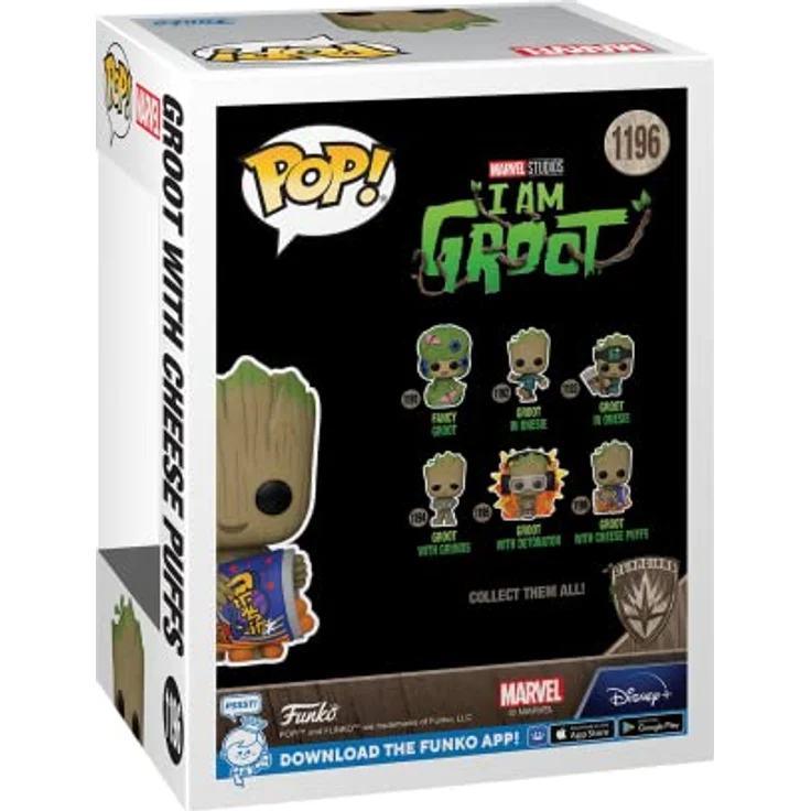 Funko Pop! Marvel: Guardians of The Galaxy - Groot Vinyl-Sammelfigur - 1/6 Quote Chase-Variante mit Käsepuffs - Geschenkidee für TV Fans - Offizielle Handelswaren – Bild 3