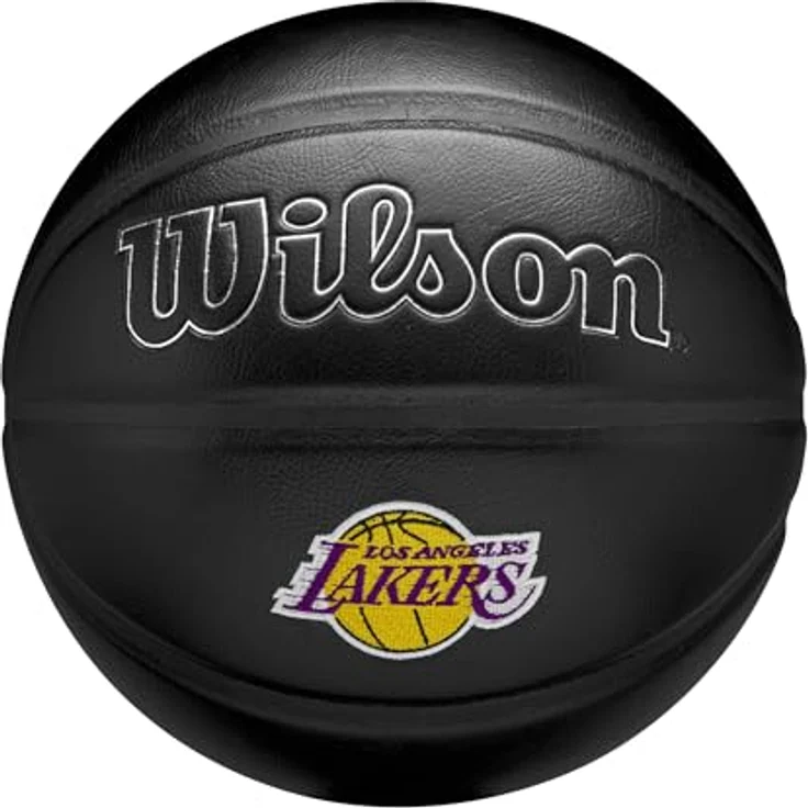Wilson NBA Team Premiere BSKT, Basketball aus zusammengesetztem Leder, geeignet für Innen- und Außenbereich, schwarz – Bild 1