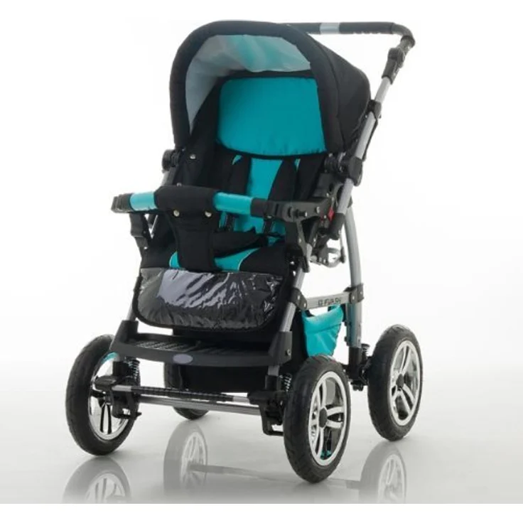 14 teiliges Qualitäts-Kinderwagenset 2 in 1 „FLASH“ in 38 Farben: Kinderwagen + Buggy - 14 teiliges Megaset in 38 tollen Farben – Bild 3