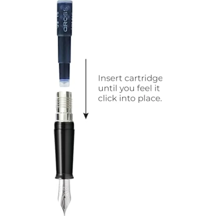OTTO Füllfederhalter mit Original Cross Tintenpatronen in blau, 6 Stück – Bild 3