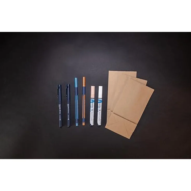 SCHNEIDER NOVUS DIY Geschenktüte Set, Kreatives Bastelset mit Acrylmarkern und Papiergeschenktüten – Bild 4