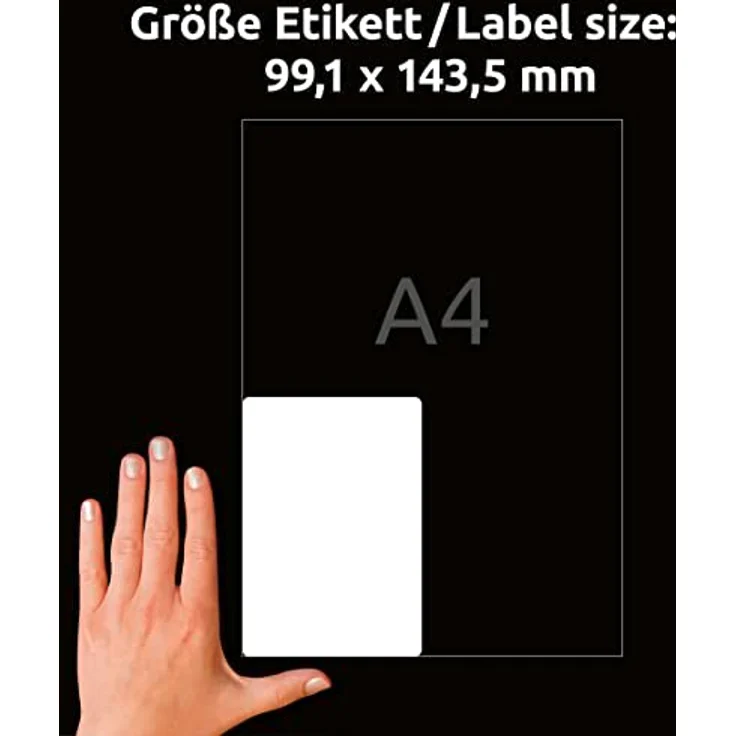 AVERY Zweckform 1.200 Versandetiketten Art. 8017 (99,1x143,5mm (A6) Adressetiketten selbstklebend für DHL und Hermes, Versandaufkleber, 3483, 300 Blatt, für alle Drucker) – Bild 3