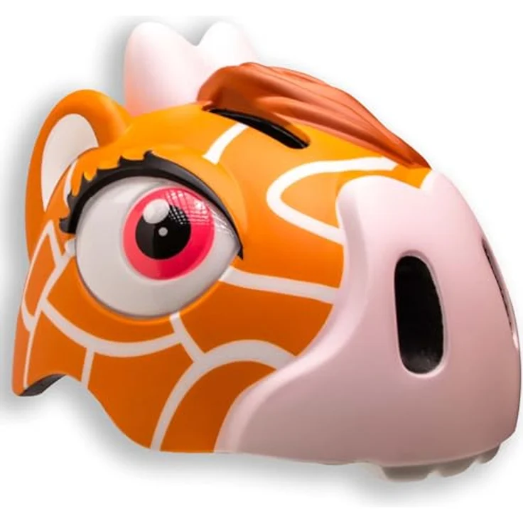 Crazy Safety Animal Kinderhelm, verstellbar mit LED-Sicherheitslicht, Kinnkissen, abnehmbare Innenpolster, rot – Bild 4