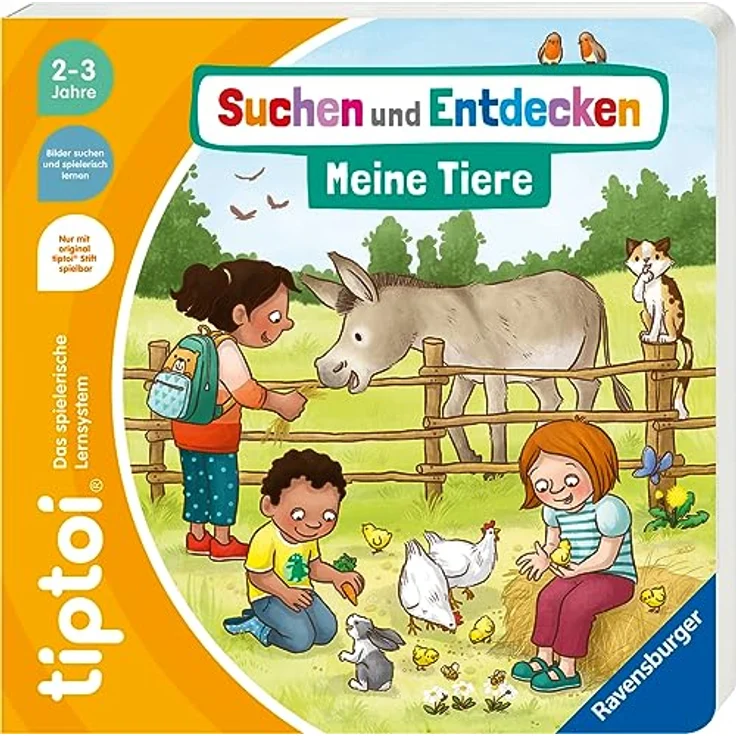 Ravensburger tiptoi® Buch - Suchen und Entdecken - Meine Tiere mit interaktiven Tiergeräuschen und Bildern – Bild 1