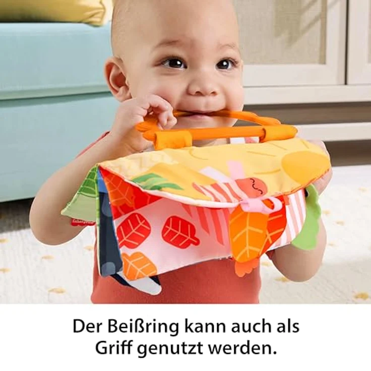 Fisher Price Balanced Beginnings Jahreszeiten-Stoffbuch, sensorisches Babybuch mit saisoninspirierten Designs, geeignet ab 0 Monaten – Bild 4