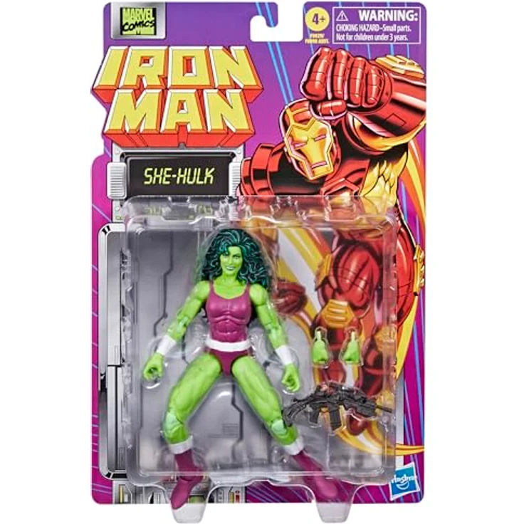 Hasbro Marvel Legends Iron Man She-Hulk Actionfigur, 15 cm, vollbeweglich mit 2 austauschbaren Händen – Bild 2