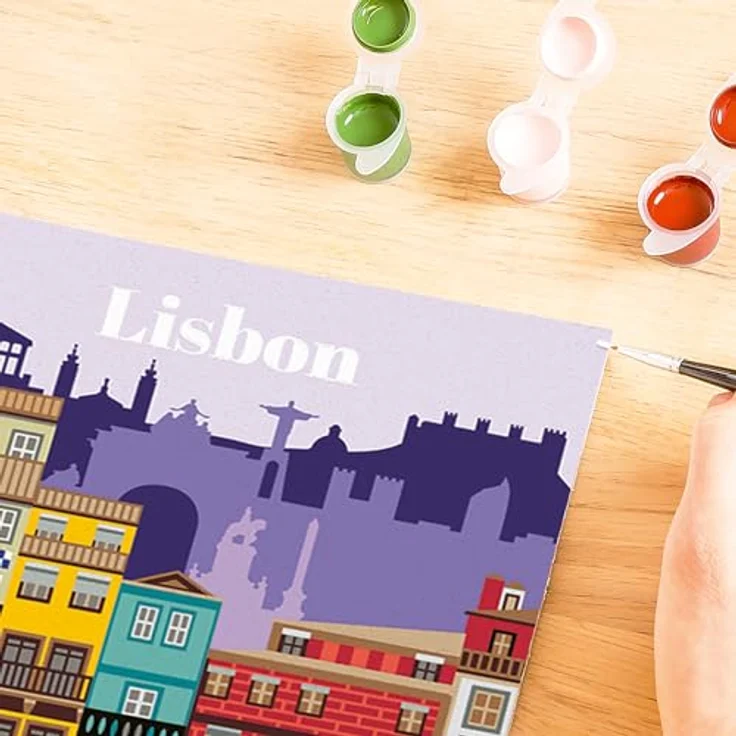 Ravensburger CreArt - Malen nach Zahlen Set, Farbenfrohes Lissabon, 24 x 30 cm – Bild 7