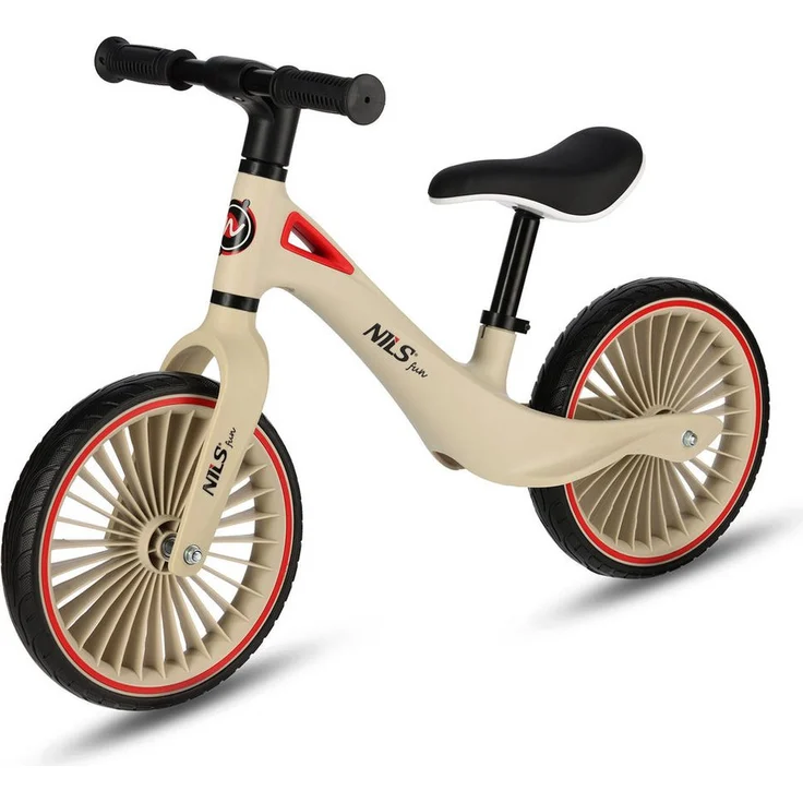 NILS FUN Laufrad 12 Zoll, ergonomische Laufhilfe für Kinder mit wartungsfreien PU-Rädern, leicht und stabil