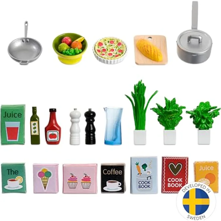 Lundby Puppenhausmöbel Puppenhauszubehör, Einzelteile, natürliche Materialien, ab 4 Jahren